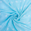 Sky Blue Dot Tie Dye Cotton Fabric - 1stFabric