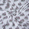 Animal Elephant Print Hand Block Cotton Fabric - 1stFabric