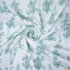 Blue Spiders Floral Print Hand Block Cotton Fabric - 1stFabric