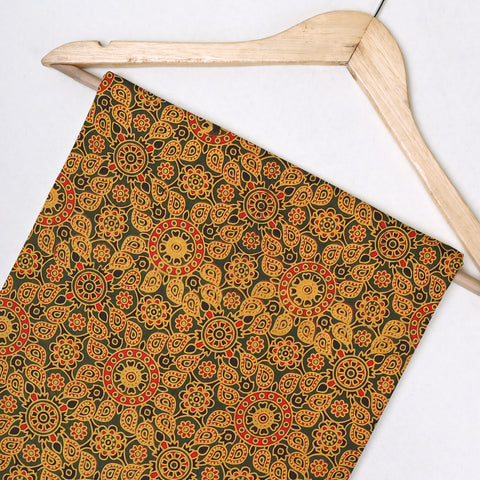 Yellow print fabric