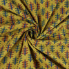 Yellow Floral Printed Hand Block Cotton Fabric - 1stFabric
