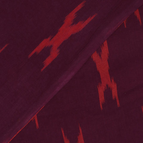 Red Ikat Printed Hand Block Cotton Fabric - 1stFabric