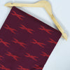 Red Ikat Printed Hand Block Cotton Fabric - 1stFabric