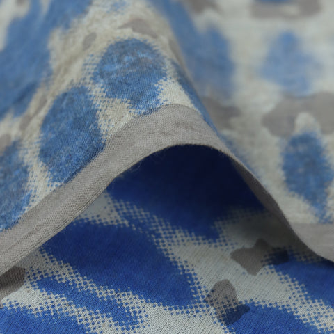 Blue Tie dye Printed Cotton Fabric - 1stFabric