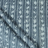 Dark Blue Striped Printed Hand Block Cotton Fabric - 1stFabric