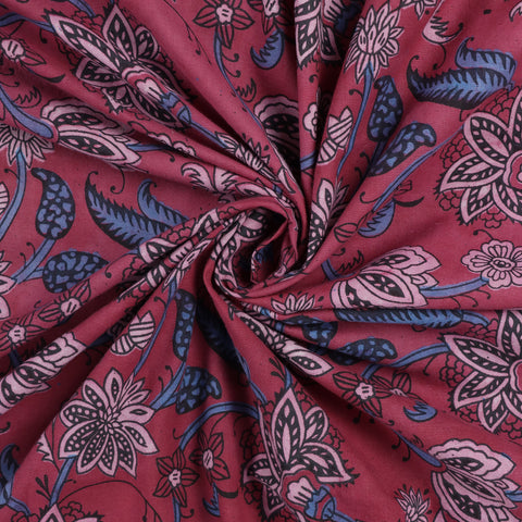 Multicolor Floral Print Hand Block Cotton Fabric - 1stFabric
