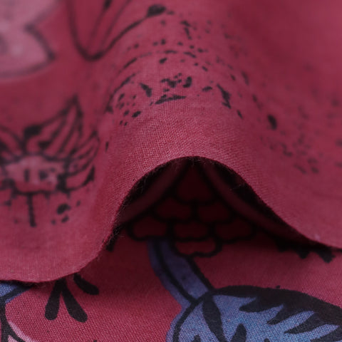 Multicolor Floral Print Hand Block Cotton Fabric - 1stFabric