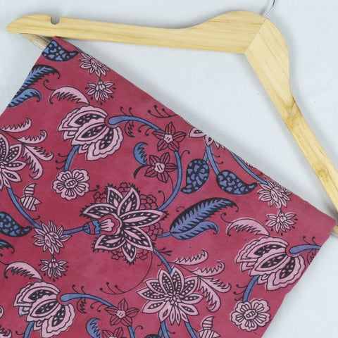 Multicolor Floral Print Hand Block Cotton Fabric - 1stFabric