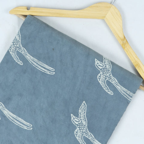 Birds Print Hand Block Cotton Fabric - 1stFabric