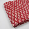 Red floral print Cotton Fabric -1st fabric
