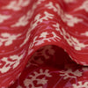 Red floral print Cotton Fabric -1st fabric