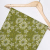 Green Sun Flower Hand Block fabric