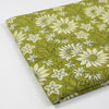 Green Sun Flower Hand Block fabric