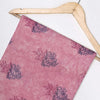 Pink flower print cotton fabric