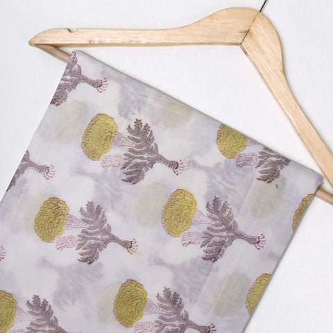  Yellow Floral Printed 100% Cotton Fabric