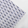 Sky Blue Leaf Printed Hand Block Cotton Fabric