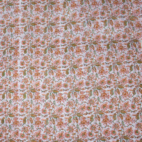  Yellow Floral Printed Cotton fabric 1st fabric
