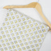 Yellow & Blue Floral Print Hand Block Cotton Fabric - 1stFabric