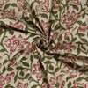 Red Floral Print Hand Block Cotton Fabric - 1stFabric