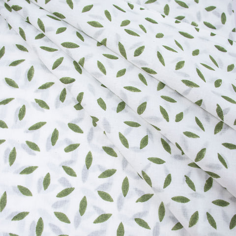 Floral Print Hand Block Cotton Fabric - 1stFabric