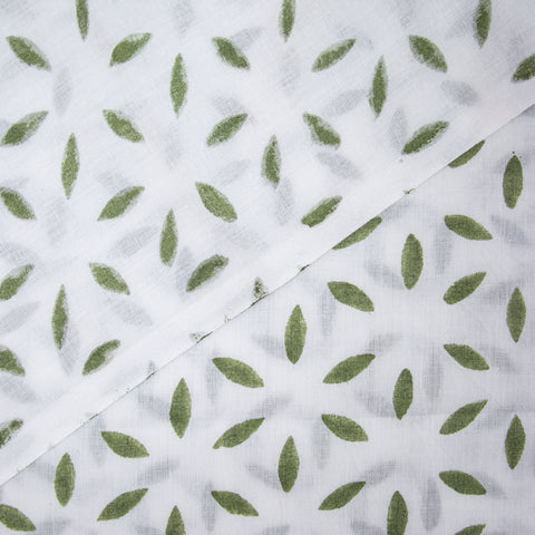 Floral Print Hand Block Cotton Fabric - 1stFabric