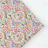 green and pink flower cotton print fabric