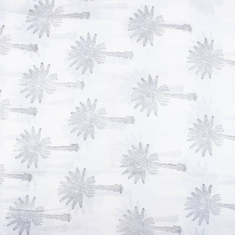 Handmade Palm Tree Printed Cotton Fabric