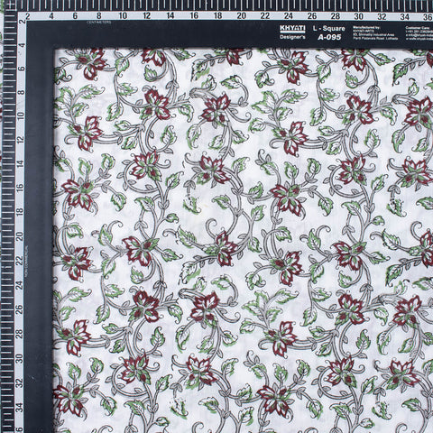 maroon cotton print fabric