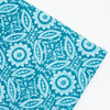 Hand Block Flower Print Blue Cotton Fabric