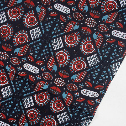 1 Yard Hand Block Multi Color Kantha doriya Fabric