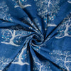 Bird & Tree Indigo Dyed Blue Cotton Fabric - 1stFabric