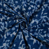 Indigo Blue Leaf Print Fabric - 1stFabric