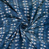 Zigzag Print Indigo Blue Cotton Fabric - 1stFabric