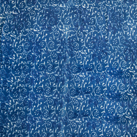 Indigo Blue Dabu Print Natural Dyed Cotton Fabric