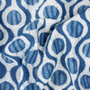  Indigo Blue Geometric Print Cotton Fabric
