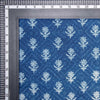 indigo blue floral print cottonfabric