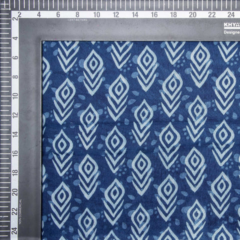 indigo blue print cotton fabric