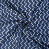 Zigzag Print Indigo Blue Cotton Fabric - 1stFabric