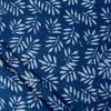 Leaf Print Indigo Blue Cotton Fabric - 1stFabric