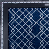 Abstract Print Indigo Blue Cotton Fabric - 1stFabric