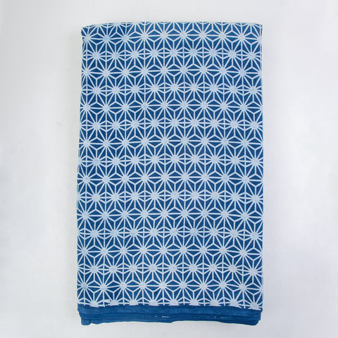 Polka Dot Print Indigo Blue Cotton Fabric - 1stFabric