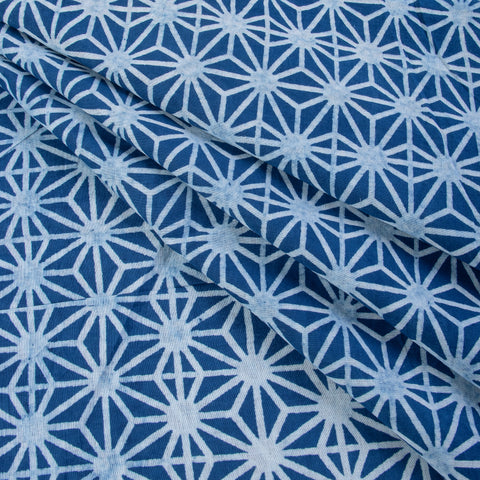Polka Dot Print Indigo Blue Cotton Fabric - 1stFabric