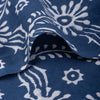Floral Print Indigo Dyed Blue Cotton Fabric - 1stFabric