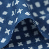 Blue Star Cross Print Hand Block Cotton Fabric - 1stFabric