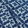 Cross Print Indigo Blue Dabu Cotton Fabric - 1stFabric