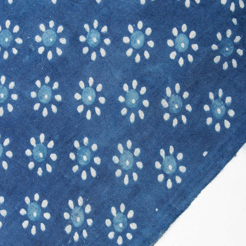 indigo blue cotton print fabric