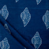 Shell Print Indigo Blue Cotton Fabric - 1stFabric
