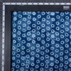 Floral & Leaf Print Indigo Blue Cotton Fabric - 1stFabric