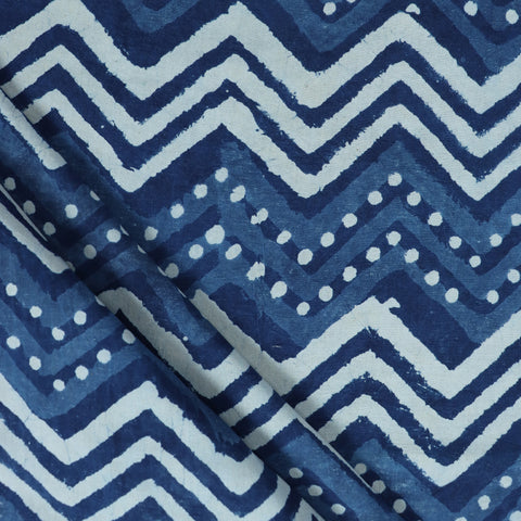 Multicolor Abstract Print Hand Block Cotton Fabric - 1stFabric