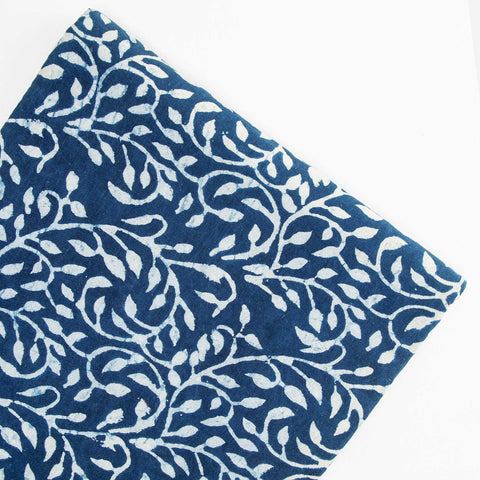 indigo blue print cotton fabric